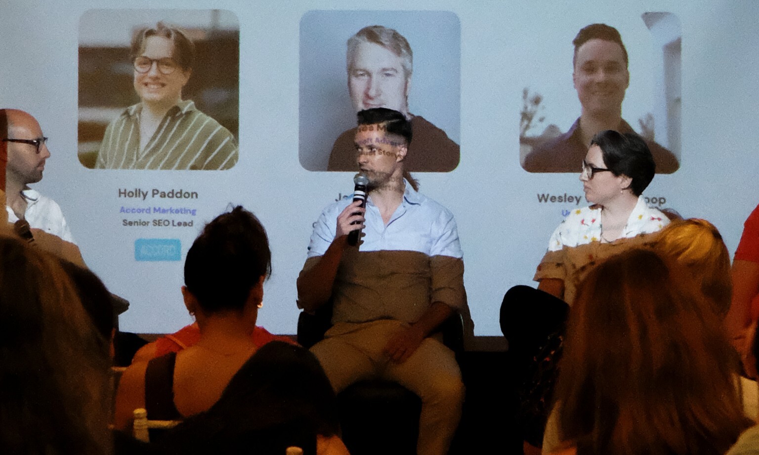 Wesley van der Hoop speaking on an SEO panel on June 24, 2026